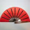 Premium Kung Fu Stahlfächer rot Rückseite